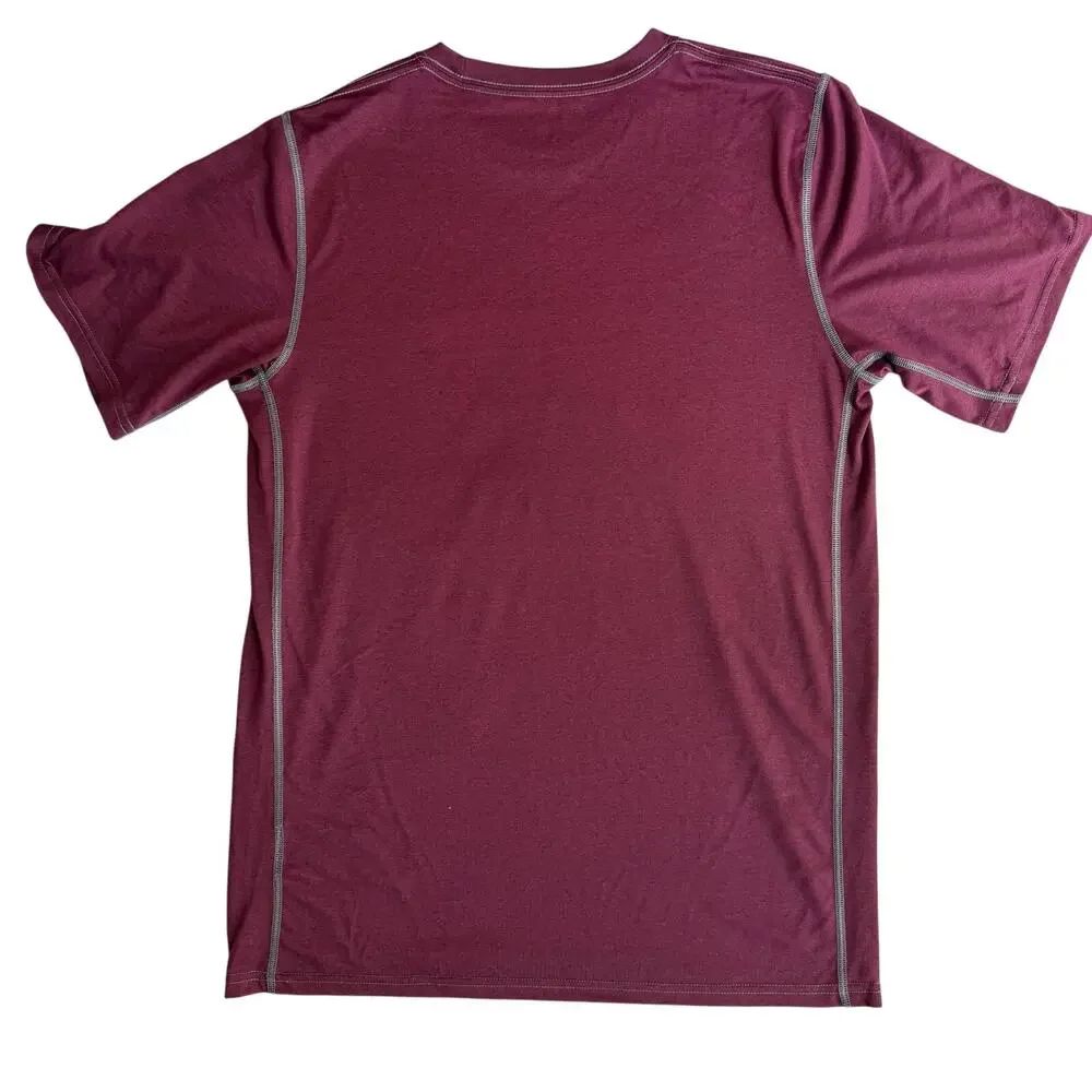 NIKE Men's Medium T-Shirt Heather Maroon Red Endurance Strength Heart Grind